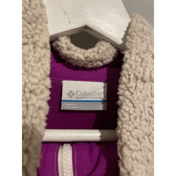 Columbia Mountainside Full Zip Sherpa Fleece Women’s Size Large - Picture 6 of 7